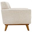 Maklaine Modern Fabric 2-Piece Sofa Set with Armchairs in Beige