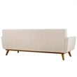 Maklaine Contemporary Upholstered Fabric Tufted Sofa in Beige