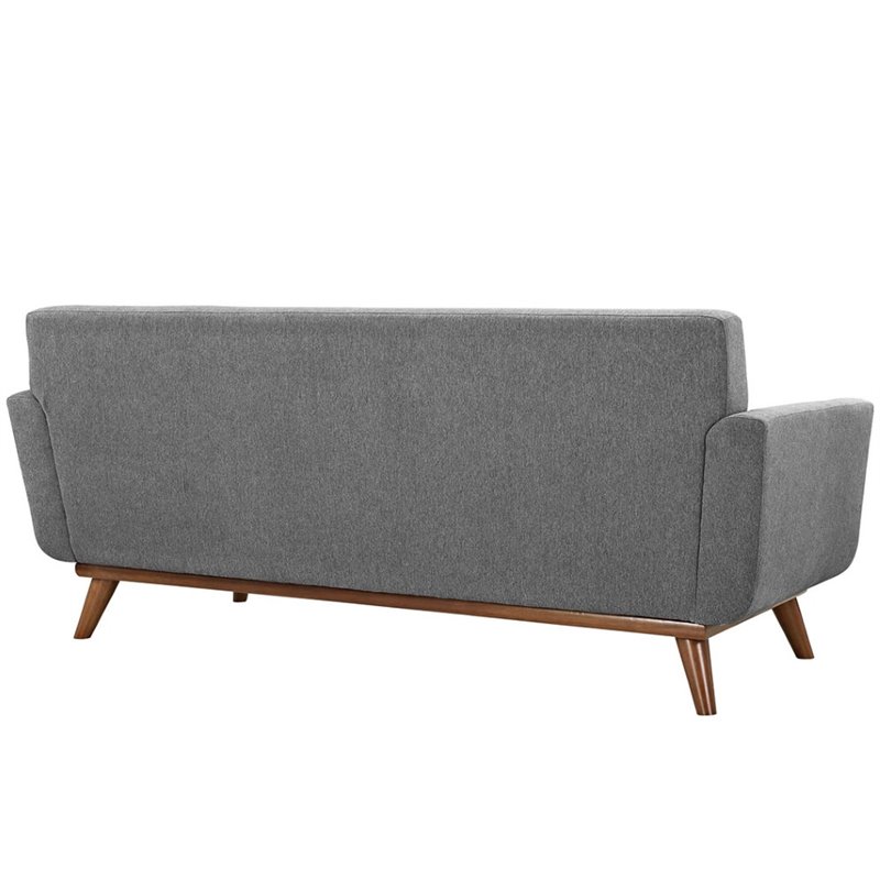 Maklaine Contemporary Fabric 2-Piece Sofa Set in Expectation Gray