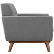 Maklaine Contemporary Fabric 3-Piece Sofa Set in Expectation Gray