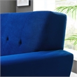 Maklaine Modern Tufted Back Performance Velvet Armchair in Navy/Black