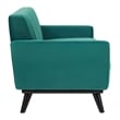 Maklaine Modern Channel Tufted Performance Velvet Sofa in Teal Green