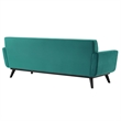Maklaine Modern Channel Tufted Performance Velvet Sofa in Teal Green