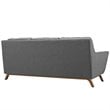 Maklaine Contemporary Finely Upholstered Fabric Sofa in Gray
