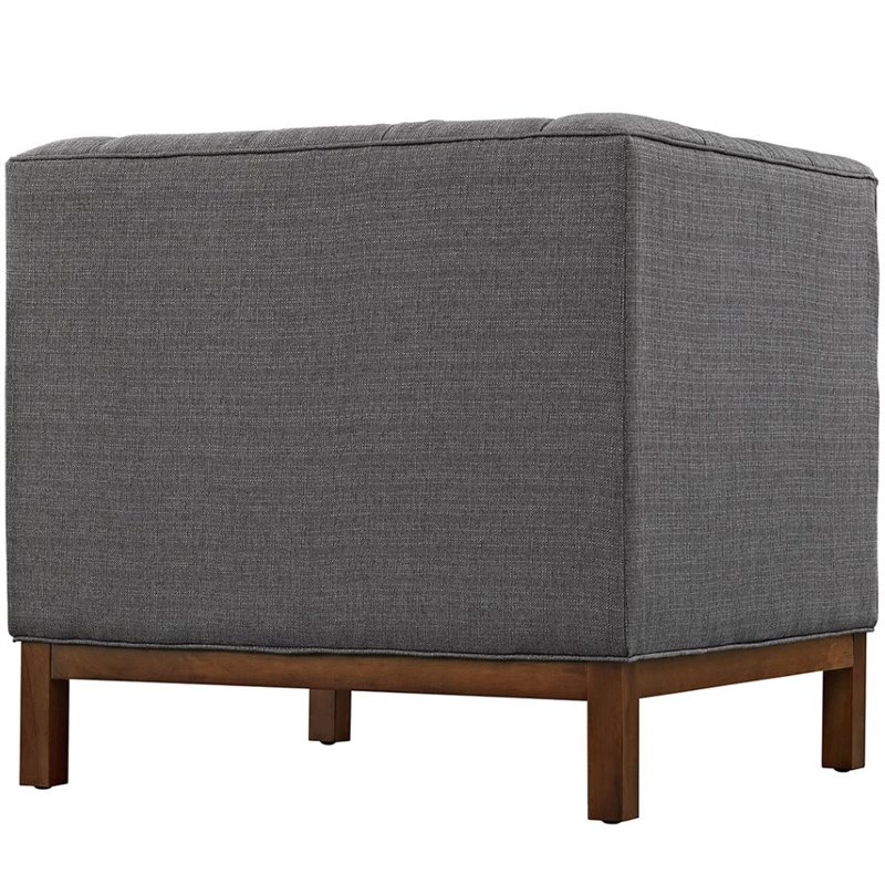 Maklaine Modern / Contemporary Upholstered Accent Chair in Gray