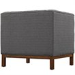 Maklaine Modern / Contemporary Upholstered Accent Chair in Gray