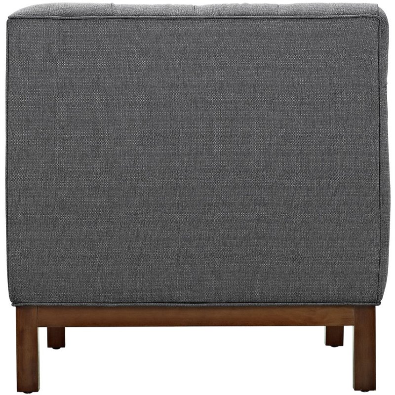 Maklaine Modern / Contemporary Upholstered Accent Chair in Gray