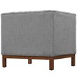 Maklaine Contemporary Upholstered Accent Chair in Expectation Gray