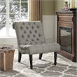 Maklaine Contemporary Upholstered Fabric Lounge Chair in Granite