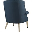 Maklaine Contemporary Upholstered Accent Chair with Casters in Azure