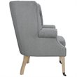 Maklaine Upholstered Accent Chair with Casters in Light Gray