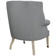 Maklaine Upholstered Accent Chair with Casters in Light Gray