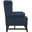 Maklaine Modern / Contemporary Upholstered Fabric Armchair in Azure