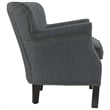 Maklaine Modern / Contemporary Fabric Accent Chair in Gray Finish