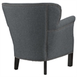 Maklaine Modern / Contemporary Fabric Accent Chair in Gray Finish