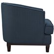 Maklaine Modern Upholstered Polyester Fabric Armchair in Azure Blue