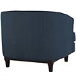 Maklaine Modern Upholstered Polyester Fabric Armchair in Azure Blue