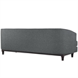 Maklaine Contemporary Upholstered Polyester Fabric Sofa in Gray