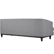 Maklaine Modern Upholstered Polyester Fabric Sofa in Light Gray
