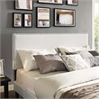 Maklaine Contemporary Vinyl Upholstered Full Platform Bed in White