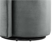 Maklaine Performance Velvet Fabric and Iron Swivel Chair in Gray