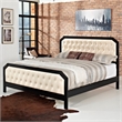 Maklaine Modern / Contemporary Tuffted Button Queen Bed in Black