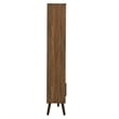 Maklaine Modern / Contemporary Bookcase with Sliding Doors in Walnut