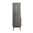 Maklaine Particleboard and Laminate Display Cabinet Bookshelf in Charcoal