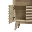 Maklaine Particleboard and Laminate Display Cabinet Bookshelf in Oak