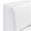 Maklaine Contemporary Faux Leather Corner Chair in White Finish