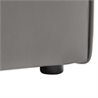Maklaine Contemporary Faux Leather Armless Chair in Gray Finish