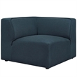 Maklaine Contemporary Polyester Fabric Sofa Corner Chair in Blue