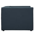 Maklaine Contemporary Upholstered Fabric Accent Chair in Blue
