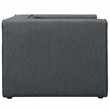 Maklaine Contemporary Upholstered Fabric Accent Chair in Gray
