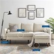 Maklaine Upholstered Fabric Right or Left Sectional Sofa in Beige