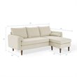 Maklaine Upholstered Fabric Right or Left Sectional Sofa in Beige