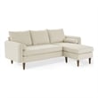 Maklaine Upholstered Fabric Right or Left Sectional Sofa in Beige