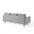 Maklaine Upholstered Fabric Right or Left Sectional Sofa in Light Gray