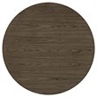 Maklaine Modern Steel and MDF Wood Circular Dining Table in Walnut