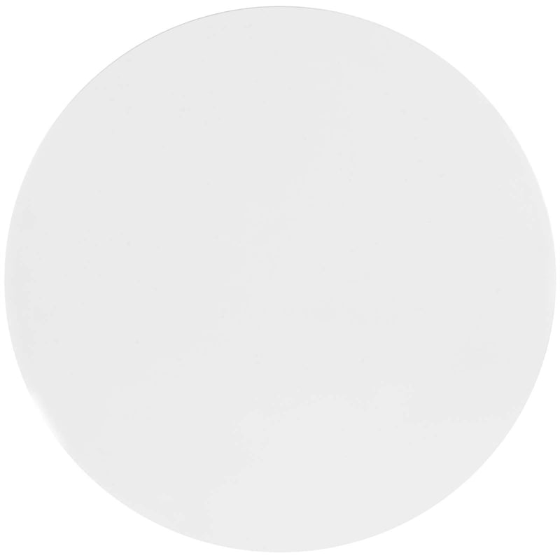 Maklaine Contemporary MDF Wood Circular Dining Table in White