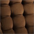 Maklaine Contemporary Tufted Performance Velvet Lounge Chair in Brown