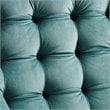Maklaine Contemporary Tufted Performance Velvet Lounge Chair in Teal