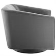 Maklaine Performance Velvet Tufted Swivel Arm in Gray (Set of 2)