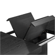 Maklaine Contemporary Expandable Wood Dining Table in Black/Gold