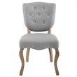 Maklaine Traditional Dining Side Chair in Light Gray (Set of 4)