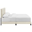 Maklaine Full Modern Upholstered Polyester Fabric Bed in Beige