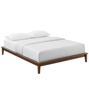 Maklaine Modern / Contemporary Full Mates Platform Bed in Walnut