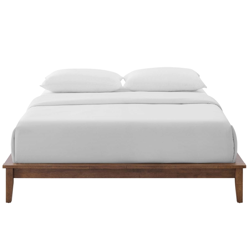 Maklaine Modern / Contemporary Full Mates Platform Bed in Walnut