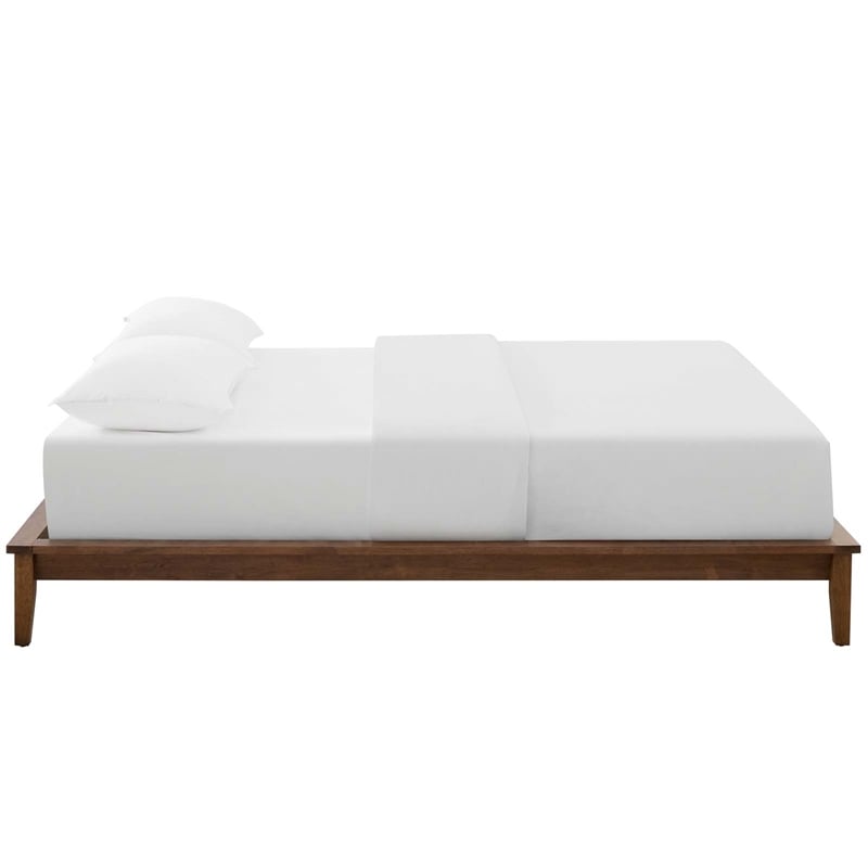 Maklaine Modern / Contemporary Full Mates Platform Bed in Walnut