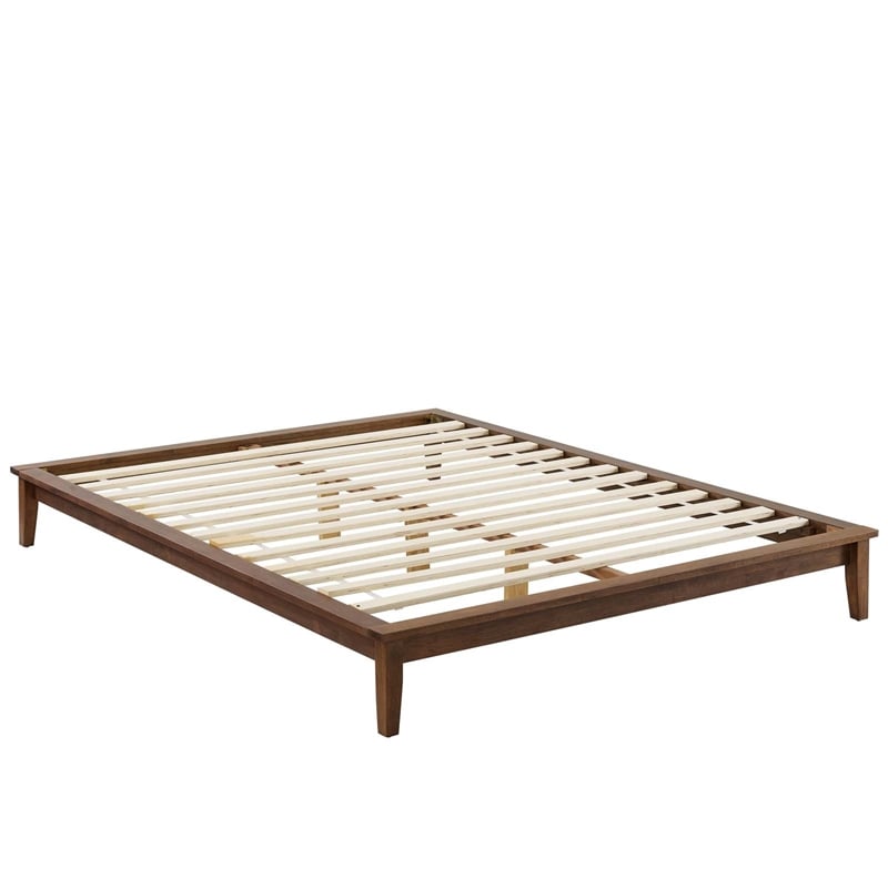 Maklaine Modern / Contemporary Full Mates Platform Bed in Walnut